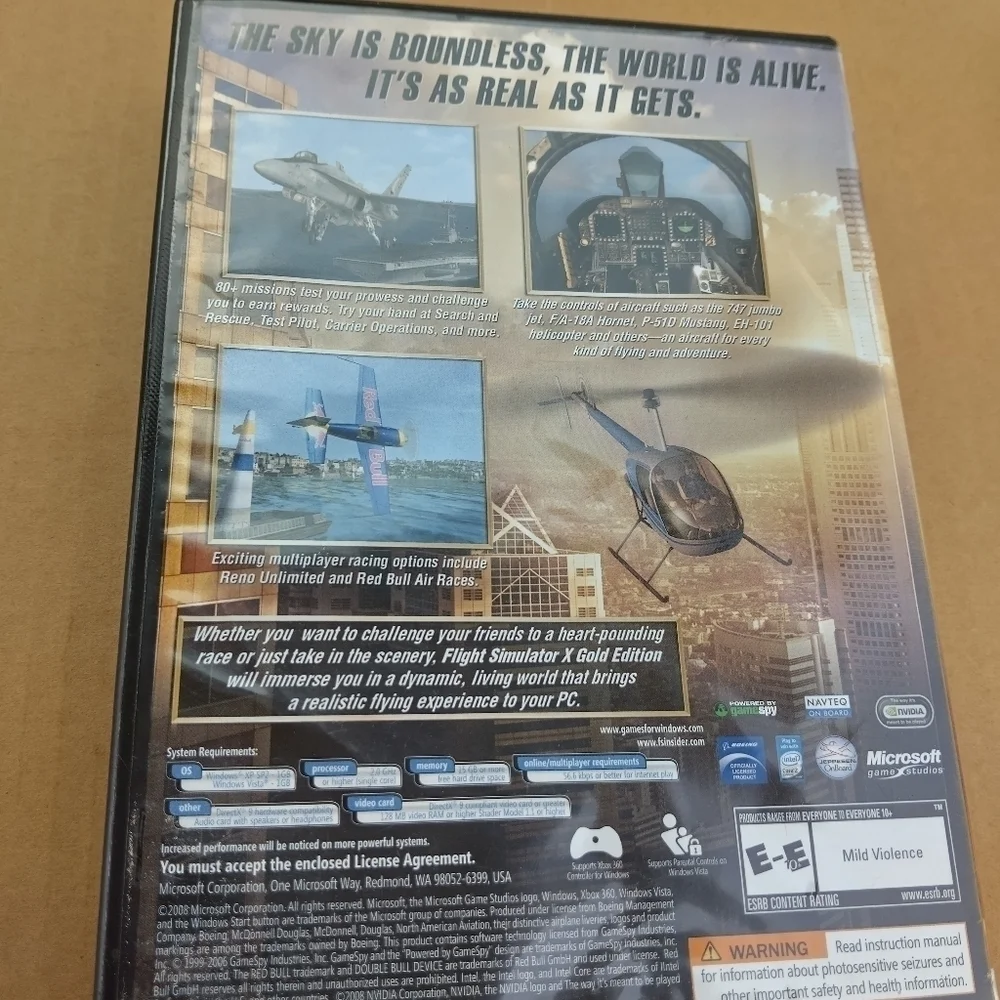 Microsoft Flight Simulator Good Edition PC Game 3 Discs
